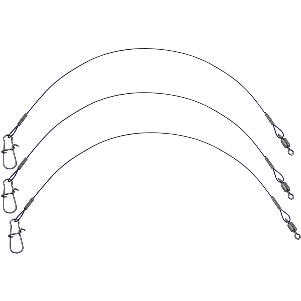 Eagle Claw Black Heavy Duty 24" Wire Leaders 3-Pack Eagle Claw
