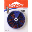 Eagle Claw Red Barrel Swivels with Safety Snap Assorted Pack Eagle Claw
