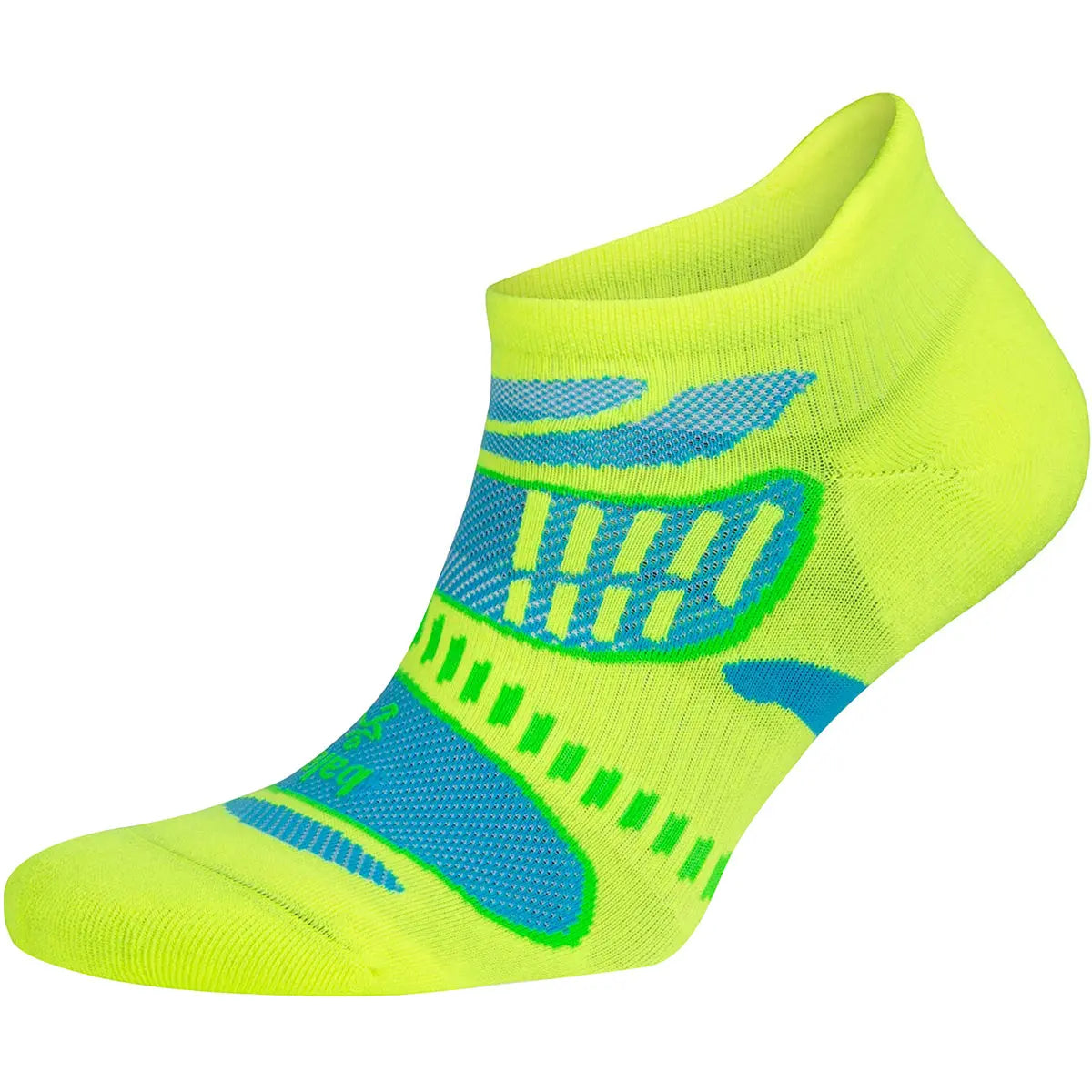 Balega UltraLight No Show Running Socks - Neon Lime/Ethereal Blue Balega