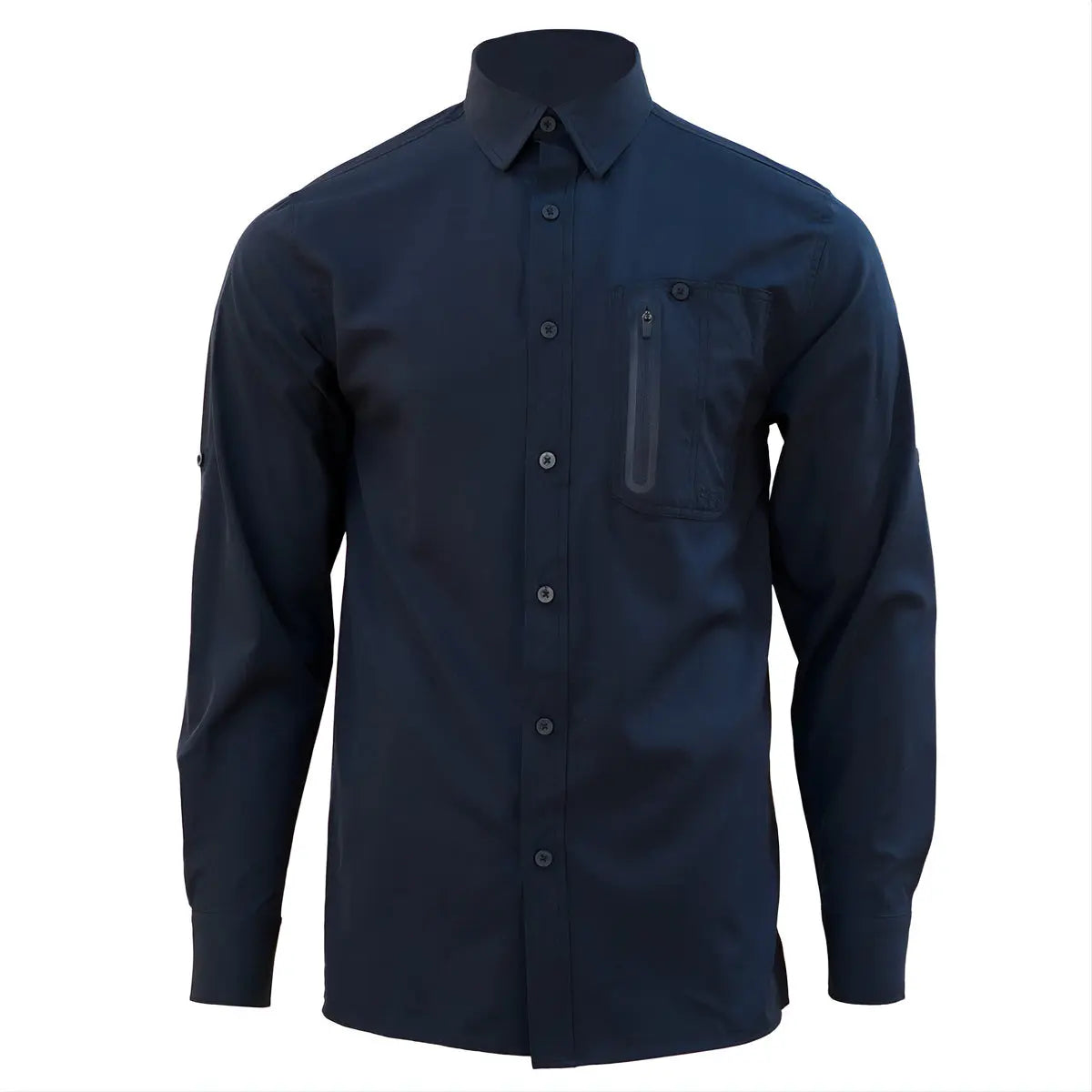 Fintech Deep Sea Woven Long Sleeve Shirt - Dress Blues Fintech