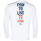 Fintech Fish To Live To Fish Sun Defender UV Long Sleeve Shirt - Brilliant White Fintech