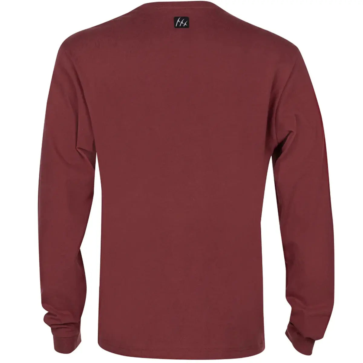 Fintech Heavy-Duty Long Sleeve Graphic T-Shirt - Oxblood Red Fintech
