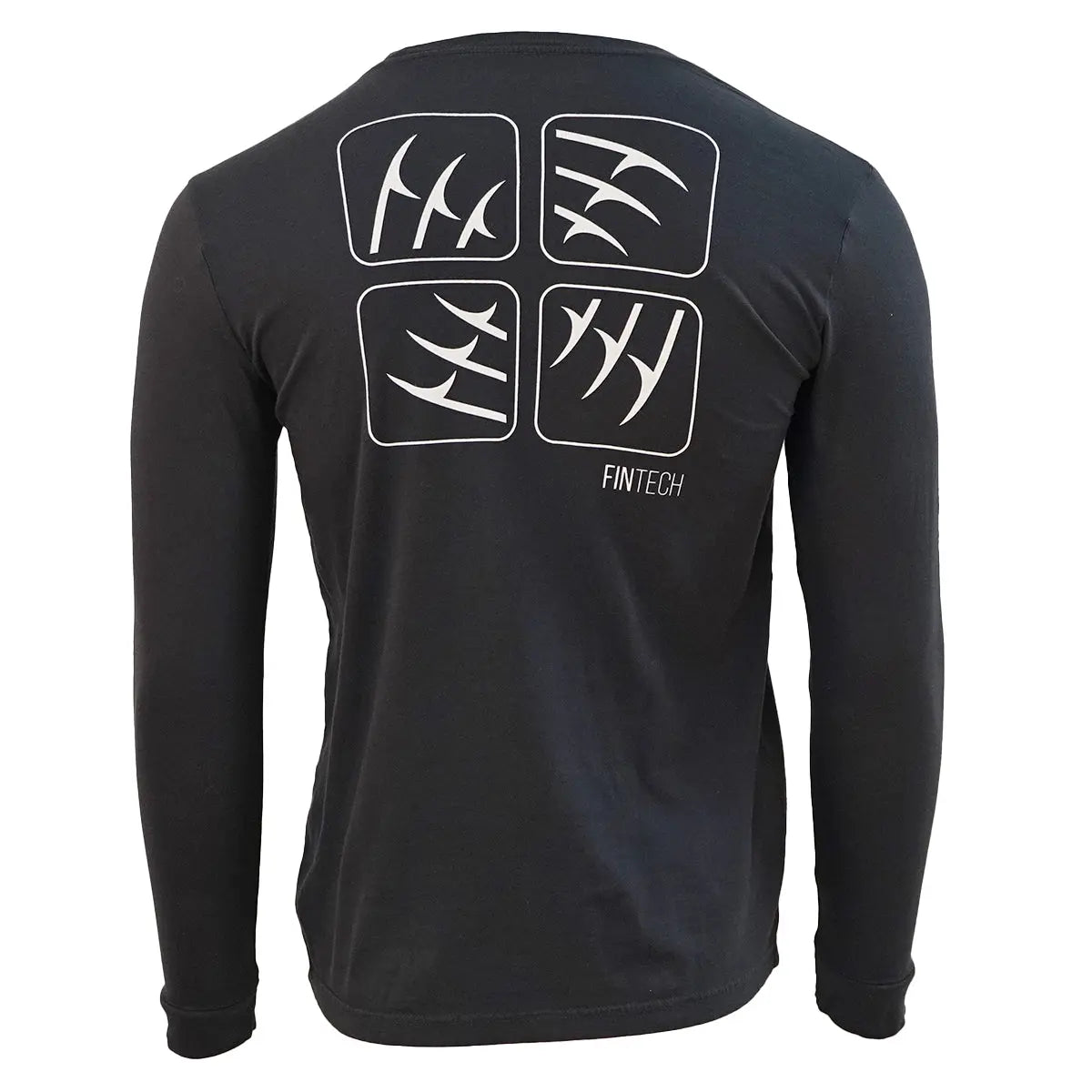 Fintech Spine Long Sleeve Graphic T-Shirt - Anthracite Fintech