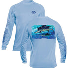 Flying Fisherman Pasta Sailfish Performance Long Sleeve T-Shirt - Blue Mist Flying Fisherman