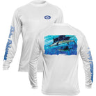 Flying Fisherman Pasta Sailfish Performance Long Sleeve T-Shirt - White Flying Fisherman