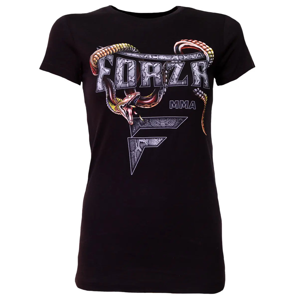 Forza Sports Women's "Slither" MMA T-Shirt - Black Forza Sports