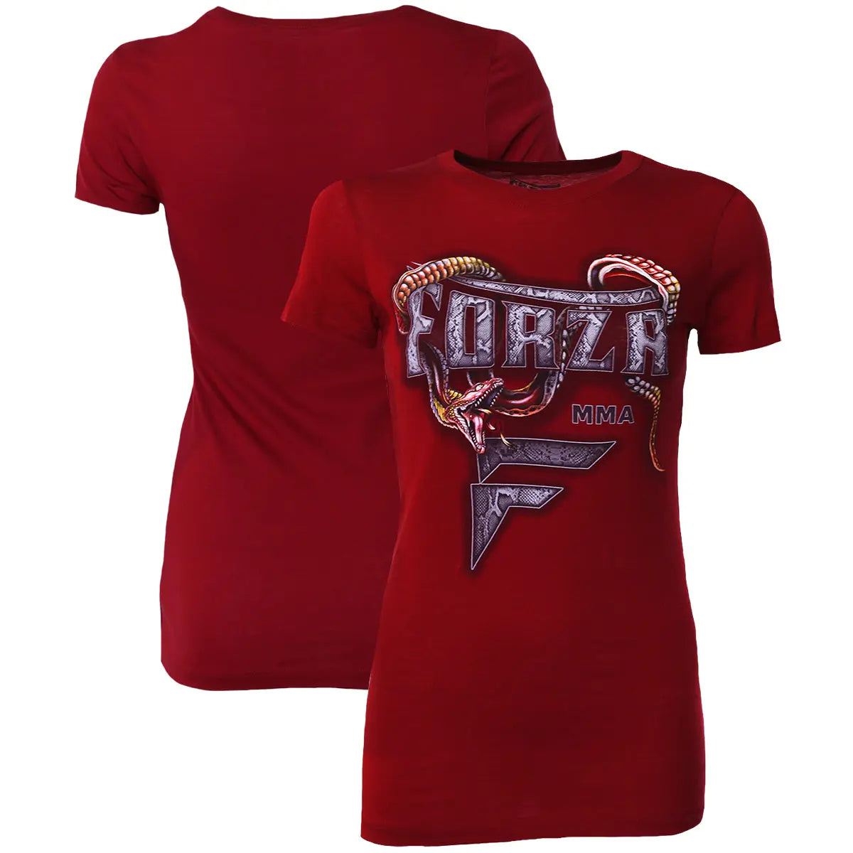 Forza Sports Women's "Slither" MMA T-Shirt - Scarlet Forza Sports