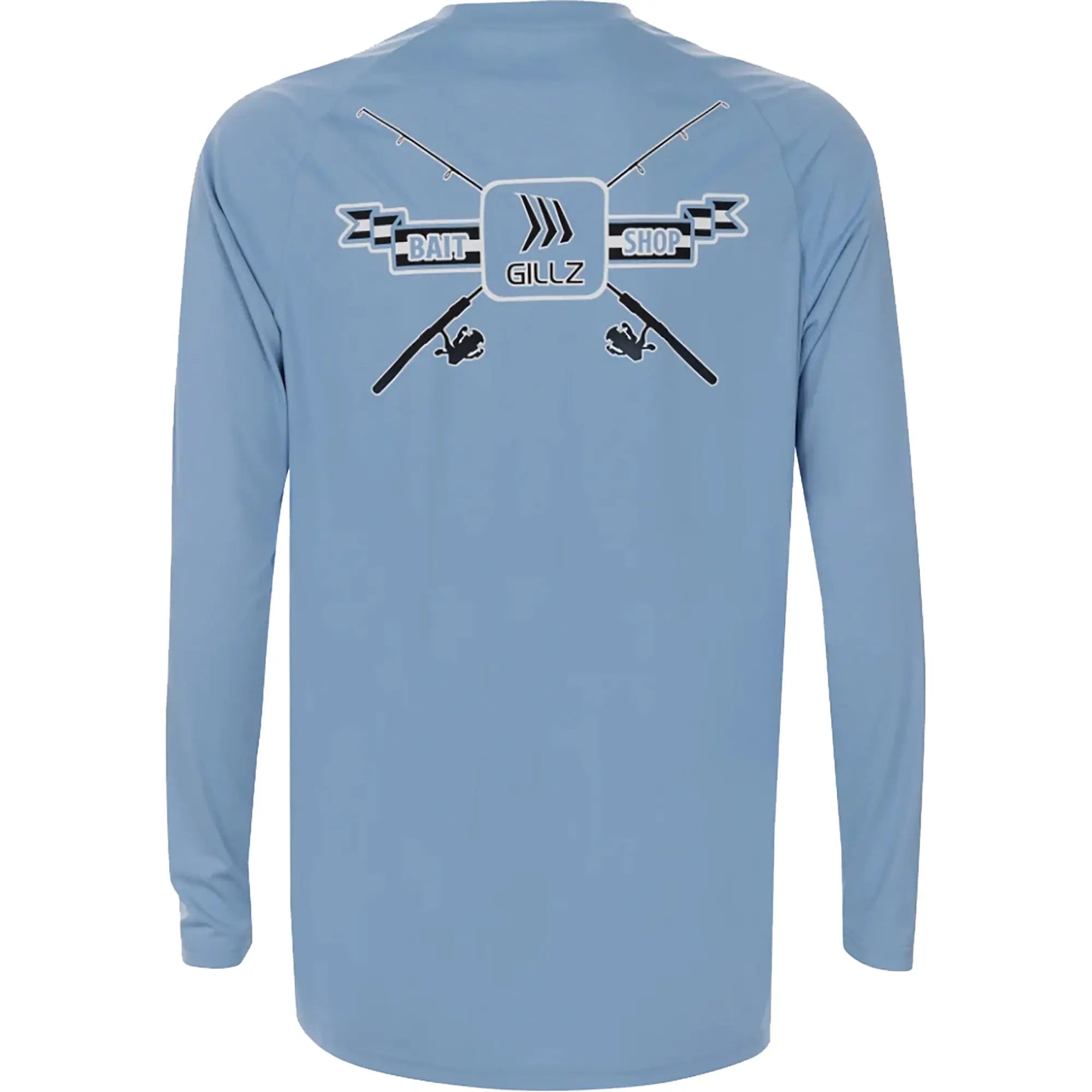 Gillz Contender Series Uncle Sam's Bait Shop UV Long Sleeve Shirt - Powder Blue Gillz