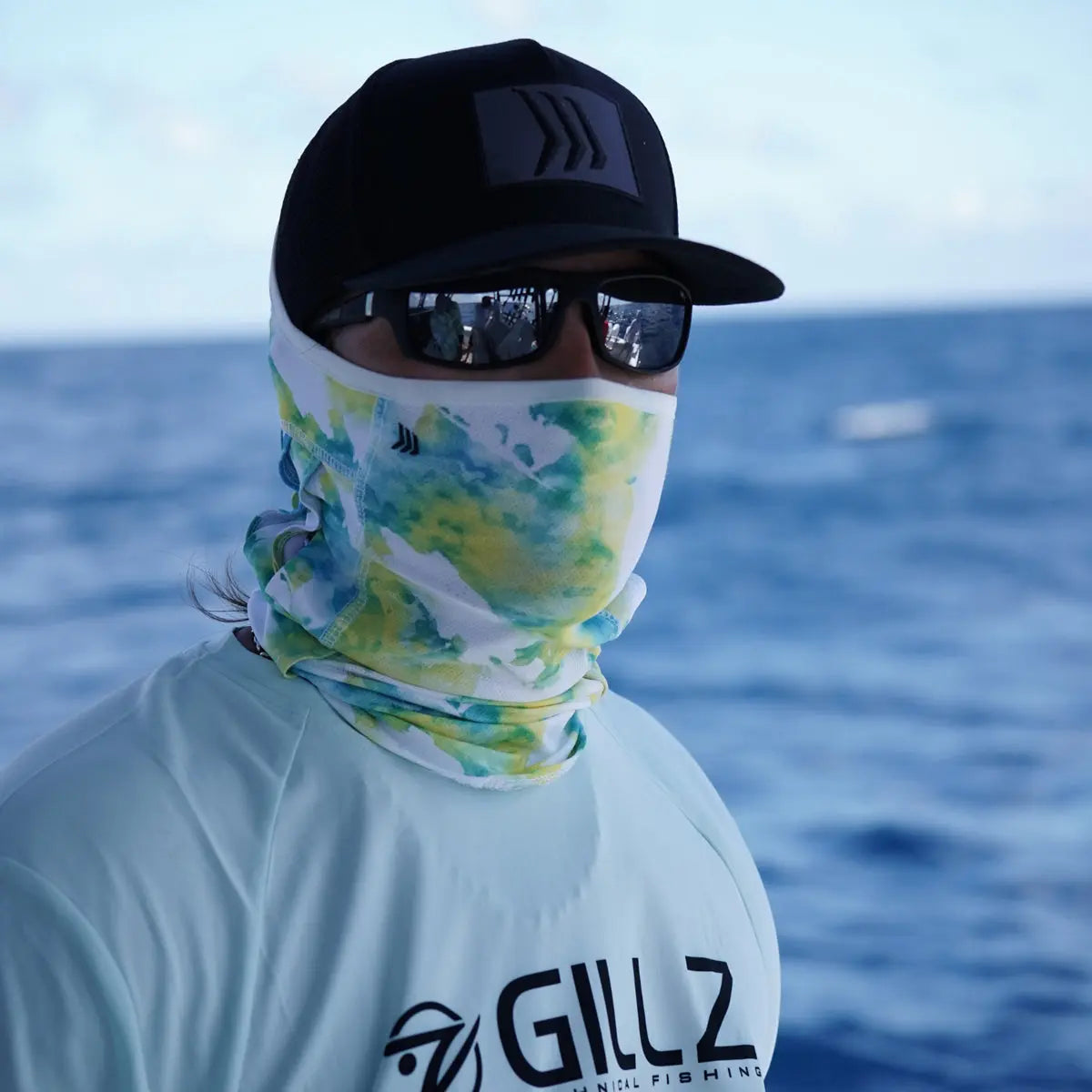 Gillz Mahi DPM Elite Fishing Mask - Blazing Yellow Gillz
