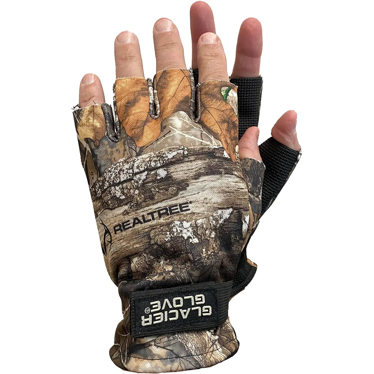 Glacier Glove Midweight Pro Hunter Fingerless Gloves - Large - Realtree Camo