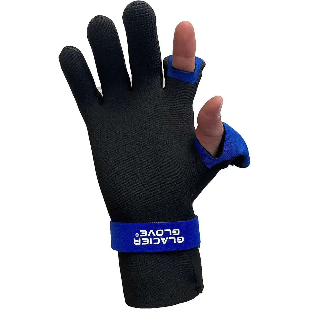 Glacier Glove Waterproof Slit Finger Pro Angler Gloves - Black