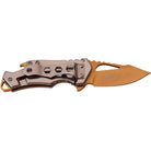 MTech USA Framelock Spring Assisted Folding Knife, Stainless/Gold, MT-A882SGD M-Tech