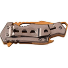 MTech USA Framelock Spring Assisted Folding Knife, Stainless/Gold, MT-A882SGD M-Tech