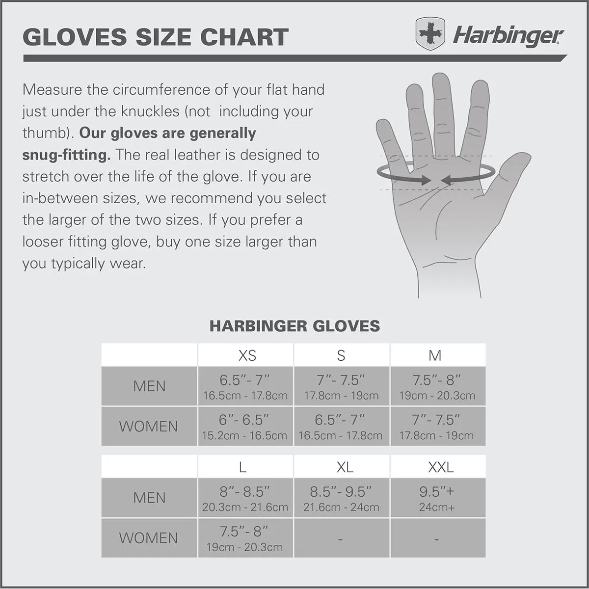 Harbinger Unisex Pro Weight Lifting Gloves 2.0 - Black/Gray Harbinger
