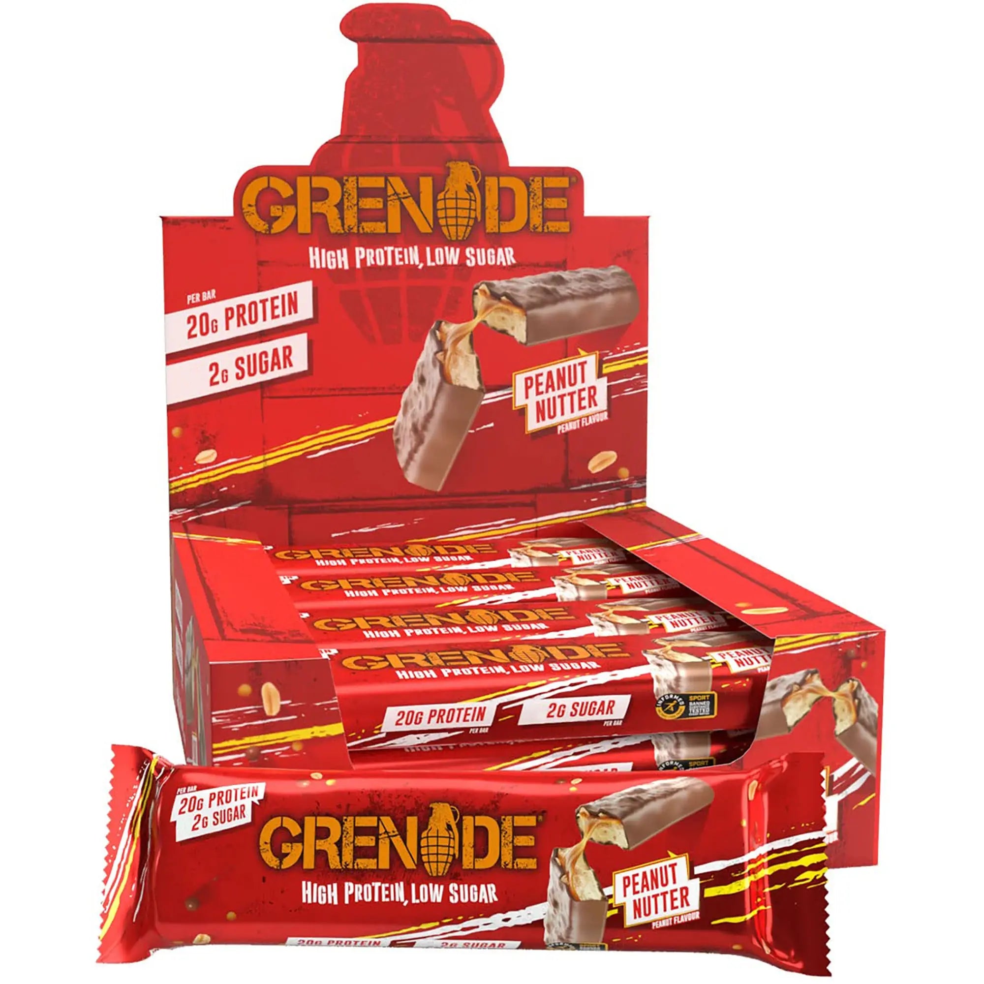 Grenade Low Sugar Protein Bars 12-Pack Grenade