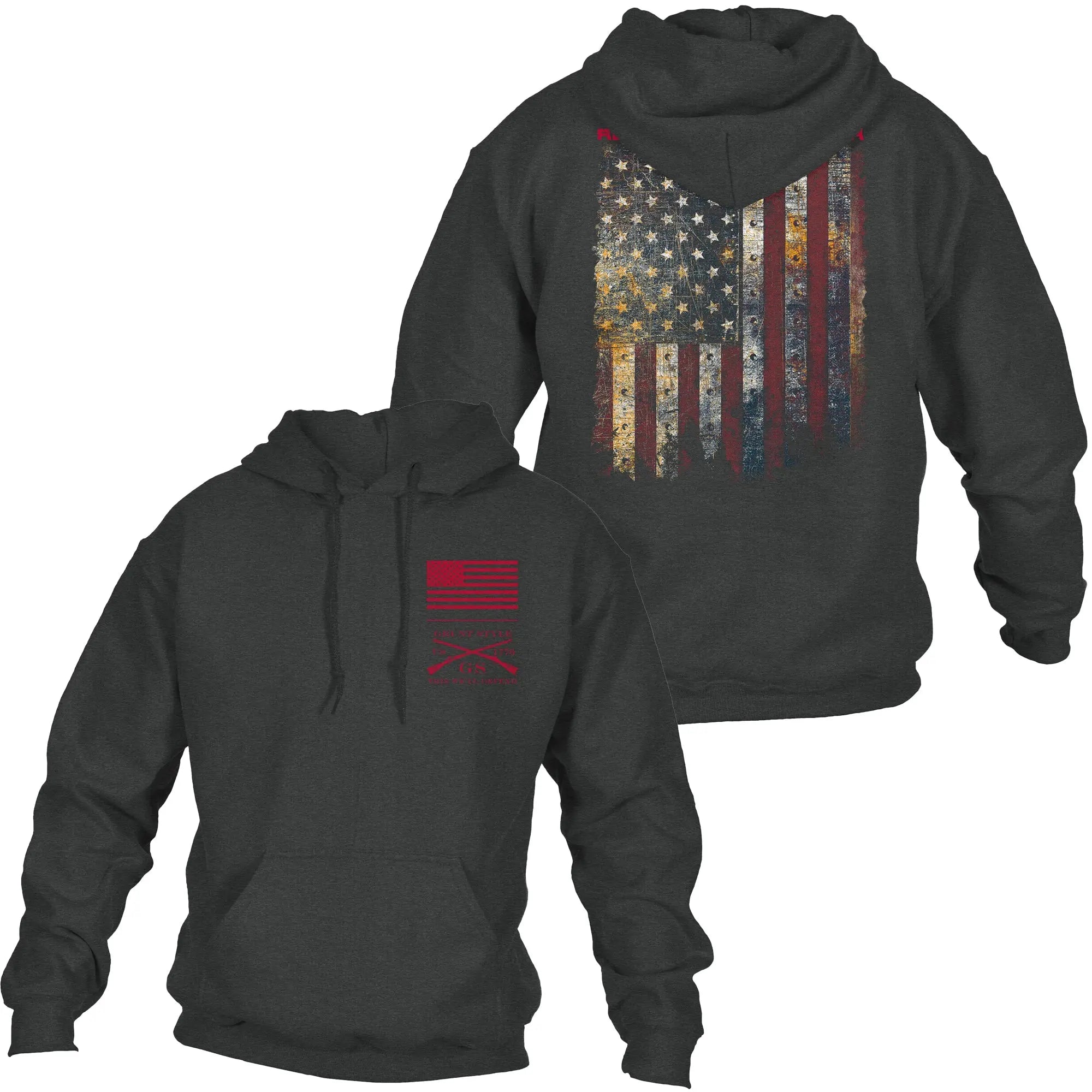 Grunt Style Red Blood Blue Collar Pullover Hoodie Grunt Style