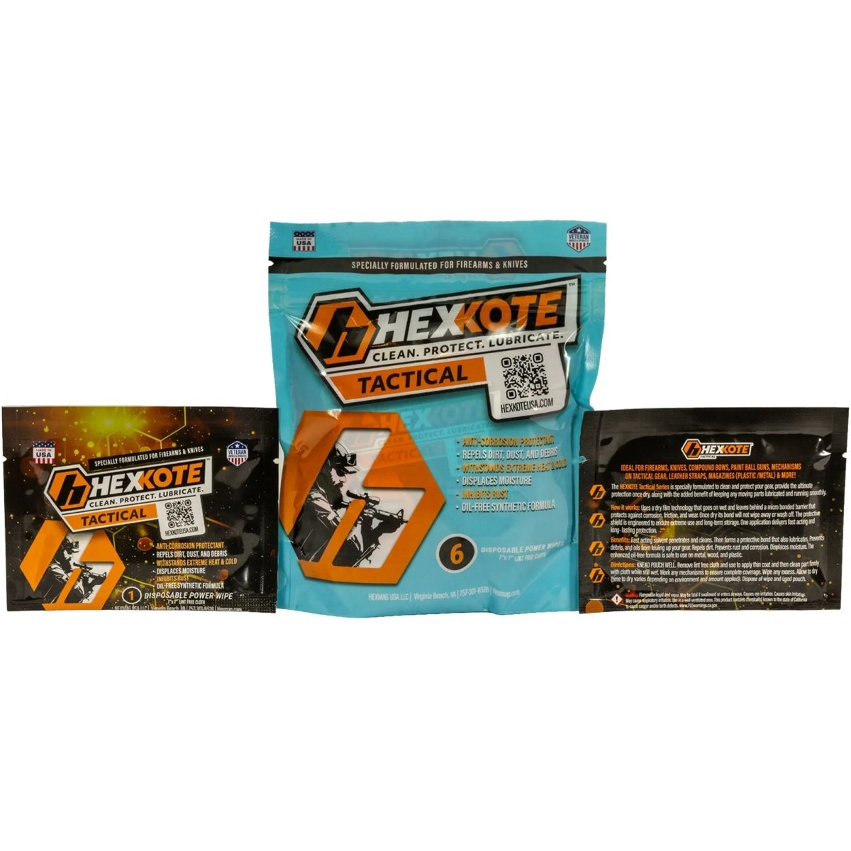 HEXKOTE - 7X7 Disposable Wipe - Tactical Series (6-pack) Hexmag