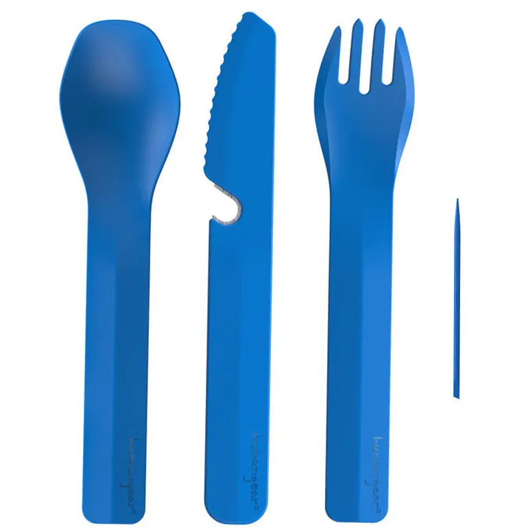 Humangear GoBites Trio Fork, Spoon and Knife Travel Utensils Humangear
