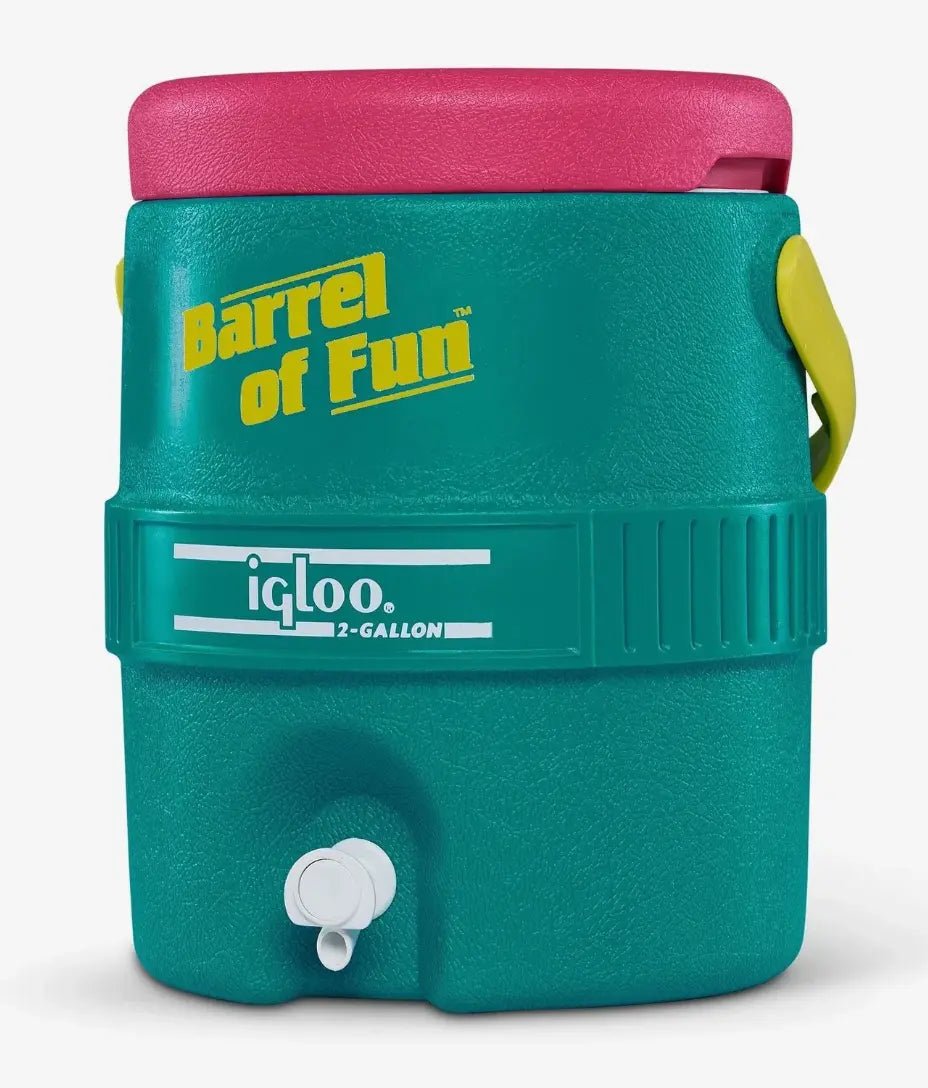 Igloo 2 GAL Retro Barrel of Fun Jug - Jade Igloo