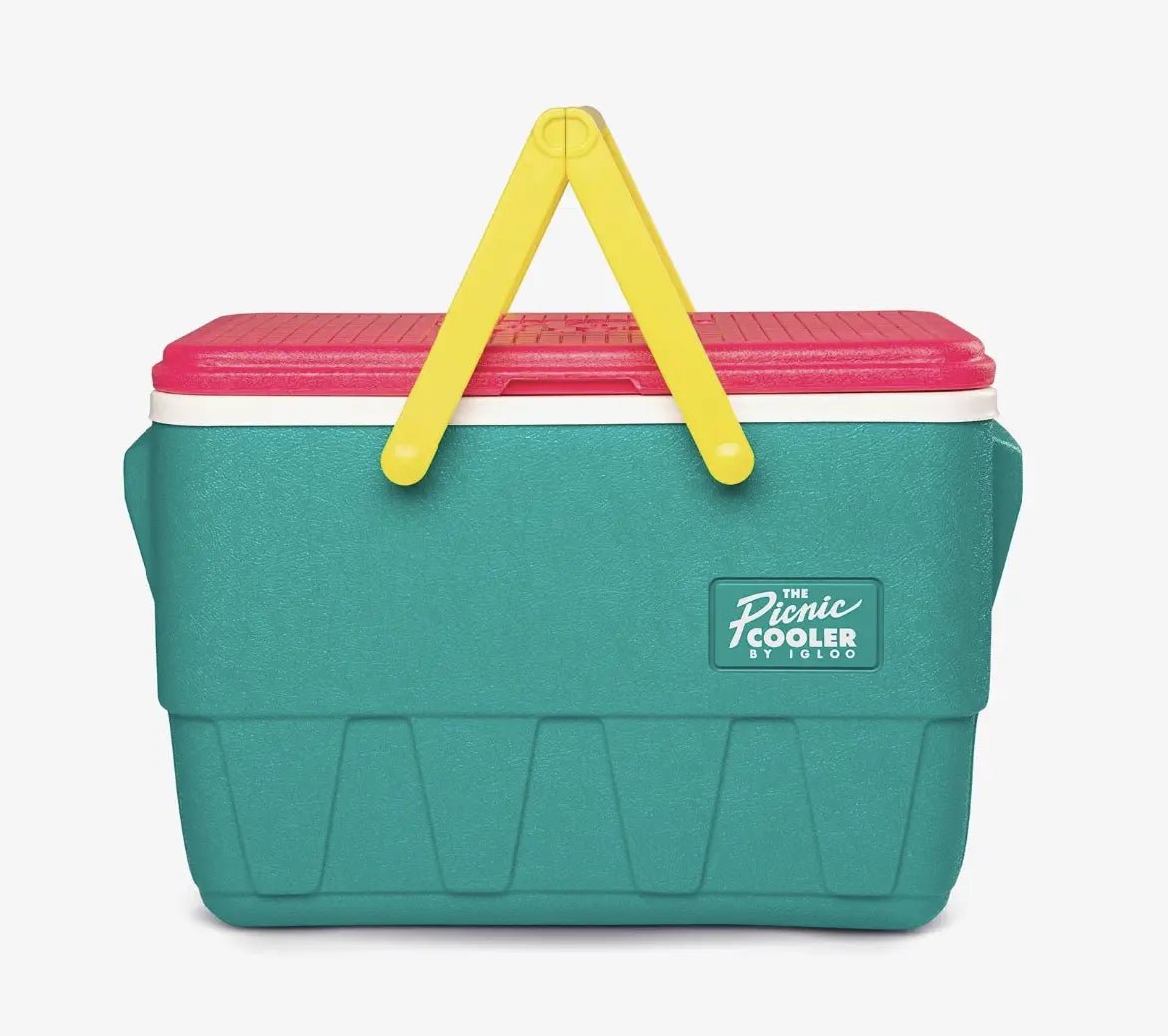 Igloo Retro Picnic Basket 25 QT Cooler - Jade Igloo