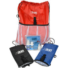 JAWS QuickPACK Drawstring Organizing Backpack with SwimPack Aquatic Care Kit JAWS