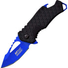 MTech USA Framelock Spring Assisted Folding Knife, 2.25" Blue Blade, MT-A882BL M-Tech