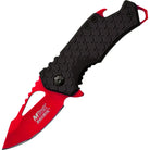 MTech USA Framelock Spring Assisted Folding Knife, 2.25" Red Blade, MT-A882RD M-Tech