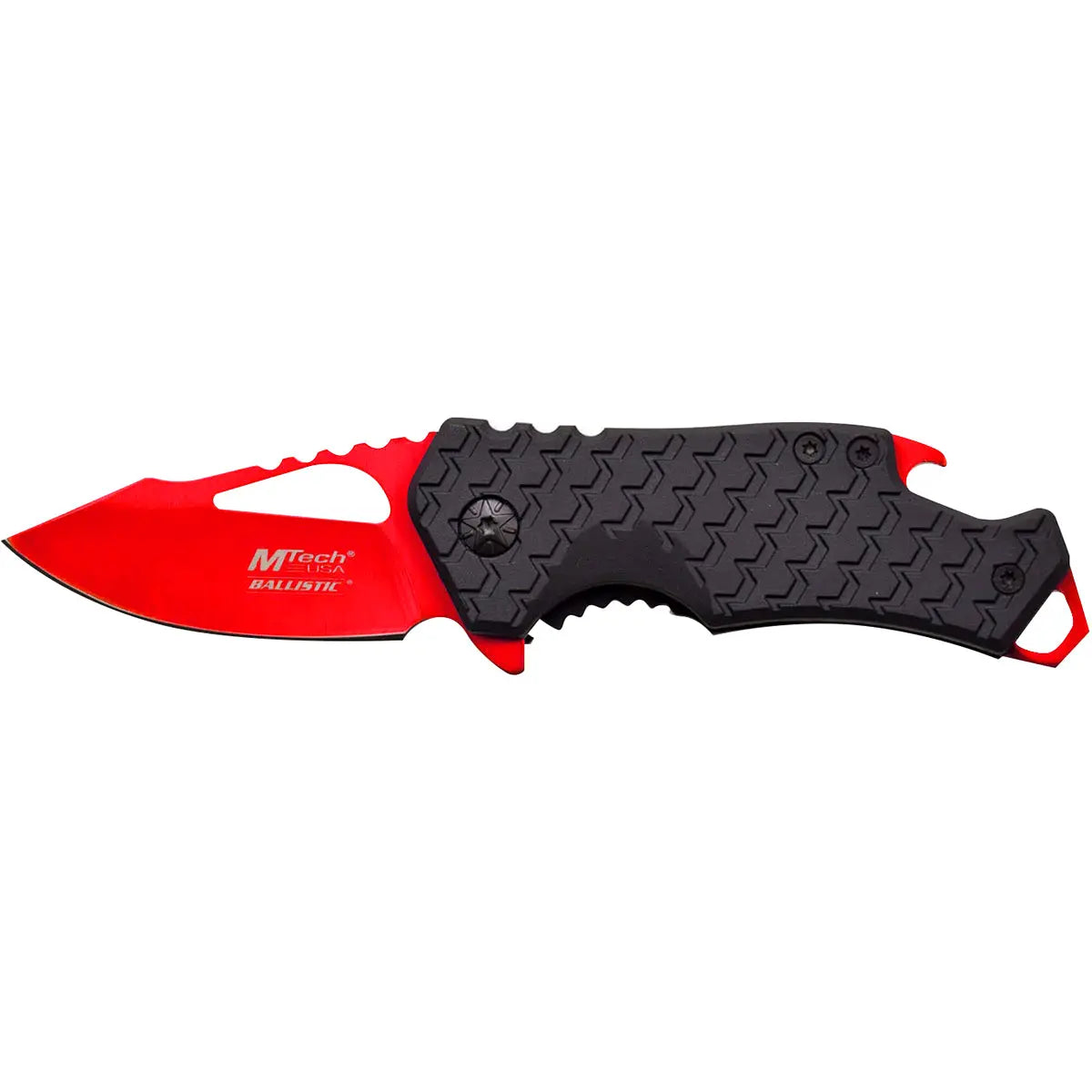 MTech USA Framelock Spring Assisted Folding Knife, 2.25" Red Blade, MT-A882RD M-Tech