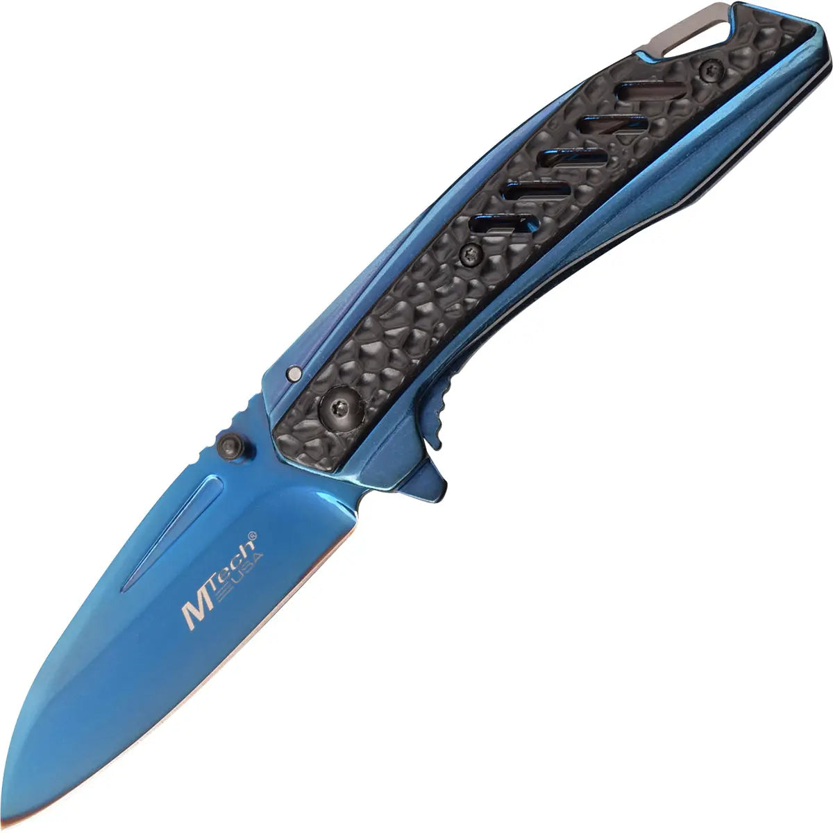 MTech USA Framelock Spring Assisted Folding Knife, 3.25" Blade, Blue, MT-A1133BL M-Tech