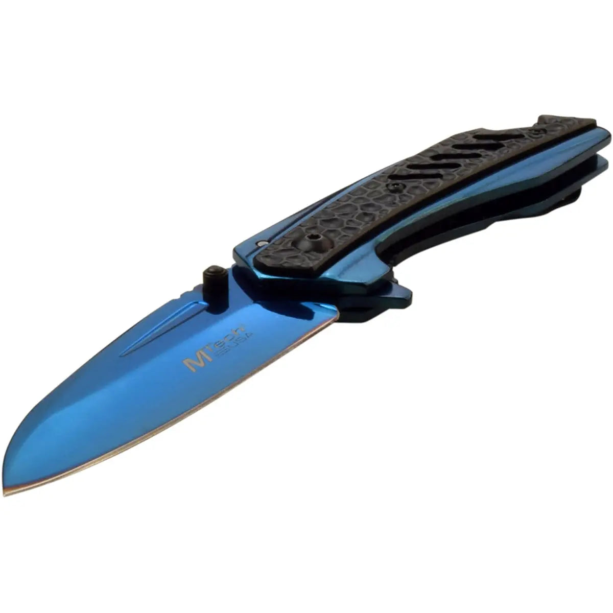 MTech USA Framelock Spring Assisted Folding Knife, 3.25" Blade, Blue, MT-A1133BL M-Tech