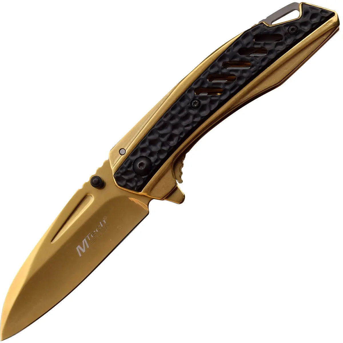 MTech USA Framelock Spring Assisted Folding Knife, 3.25" Blade, Gold, MT-A1133GD M-Tech