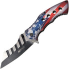 MTech USA Linerlock Spring Assisted Folding Knife, American Flag, MT-A1110A M-Tech