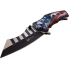 MTech USA Linerlock Spring Assisted Folding Knife, American Flag, MT-A1110A M-Tech