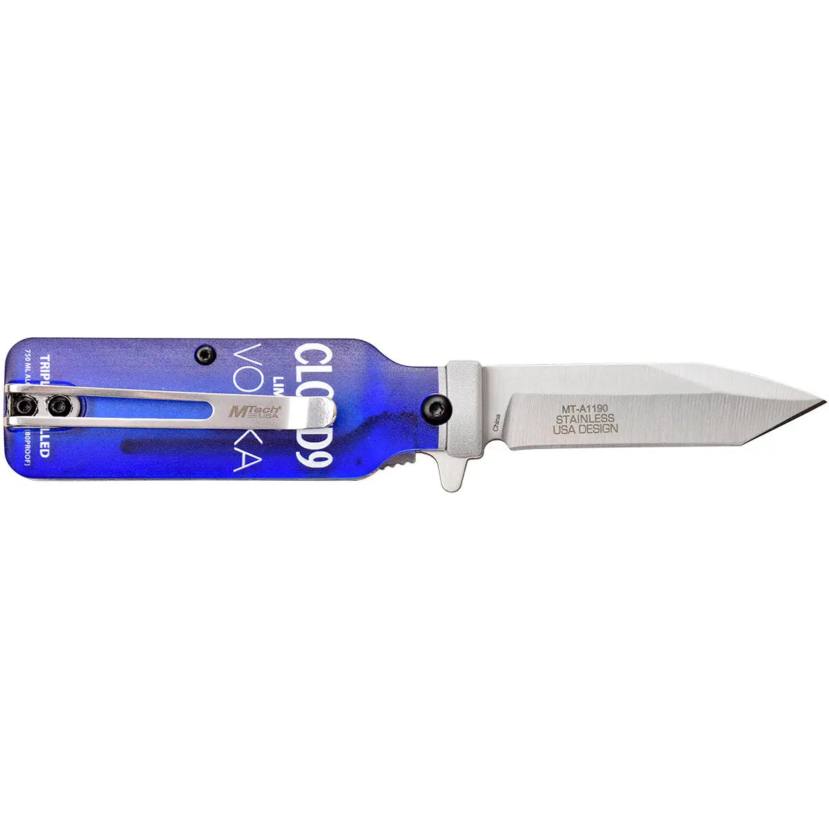 MTech USA Linerlock Spring Assisted Folding Knife, Vodka Handle, MT-A1190V M-Tech