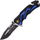 MTech USA Rescue Linerlock Spring Assisted Folding Knife, Police MT-A865PD M-Tech