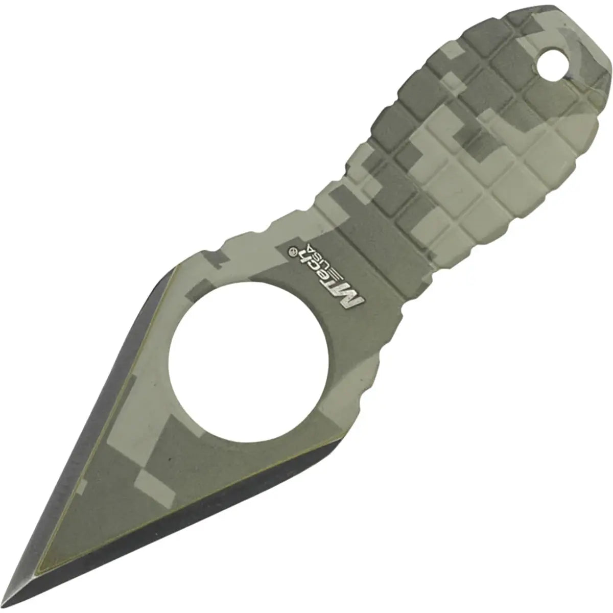 MTech USA Tactical Fixed Blade Grenade Neck Knife, 4.25" Overall, Camo, MT-588DG MTech USA