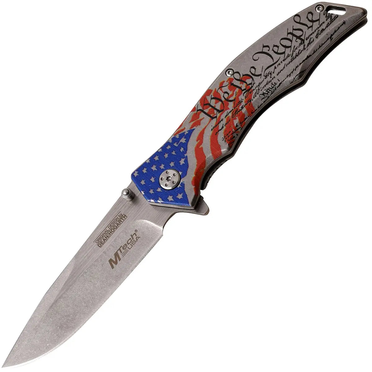 MTech USA Xtreme Spring Assisted Folding Knife We The People Stainless MX-A849SW M-Tech