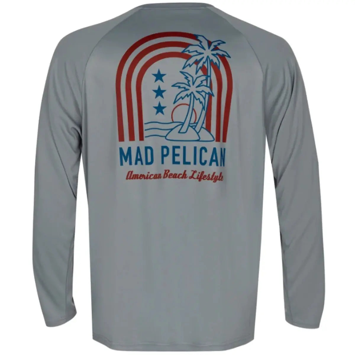 Mad Pelican American Beach Arch Sun Kicker Raglan UV Long Sleeve T-Shirt - Alloy Mad Pelican