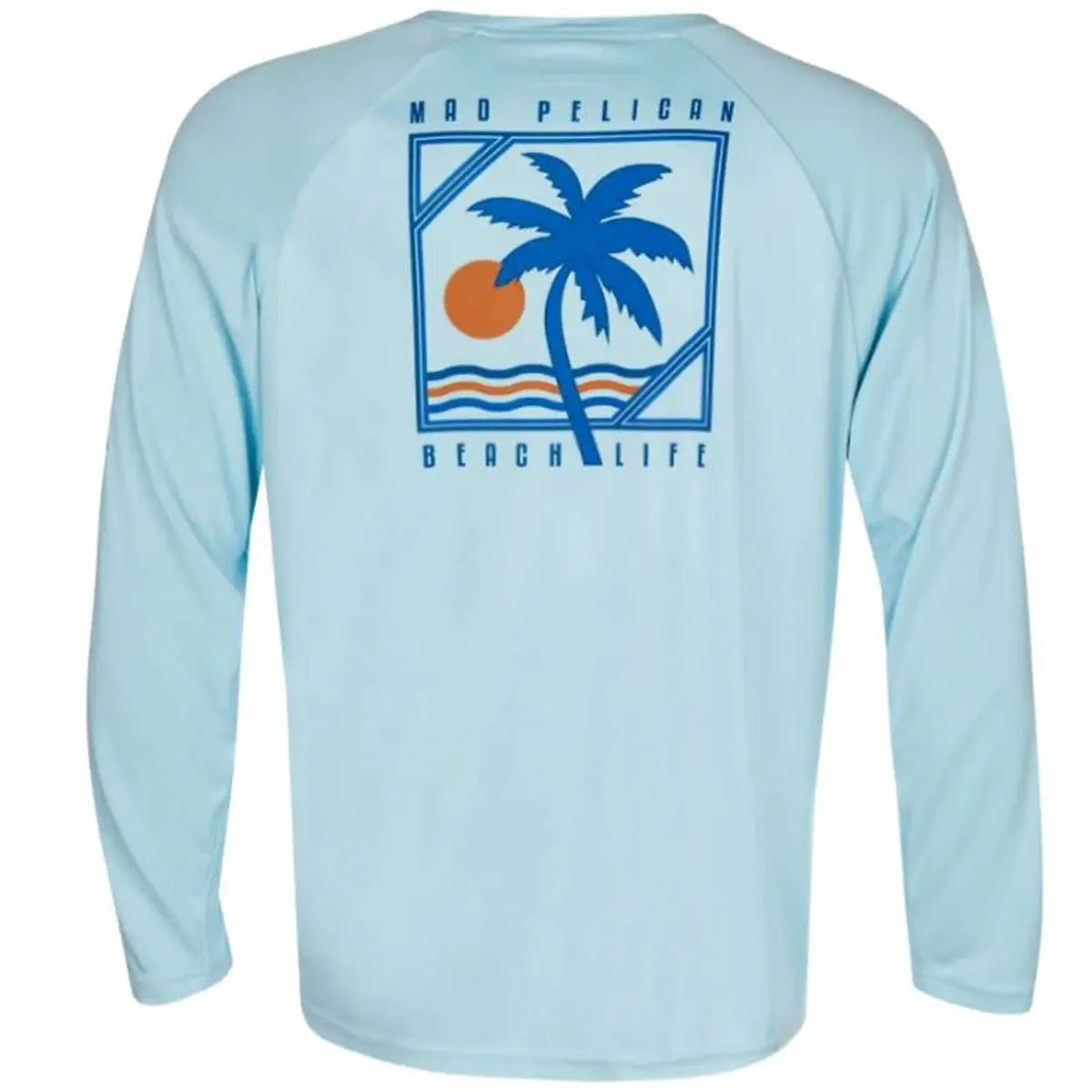 Mad Pelican Beach Life Sun Kicker Raglan UV Long Sleeve T-Shirt - Crystal Blue Mad Pelican