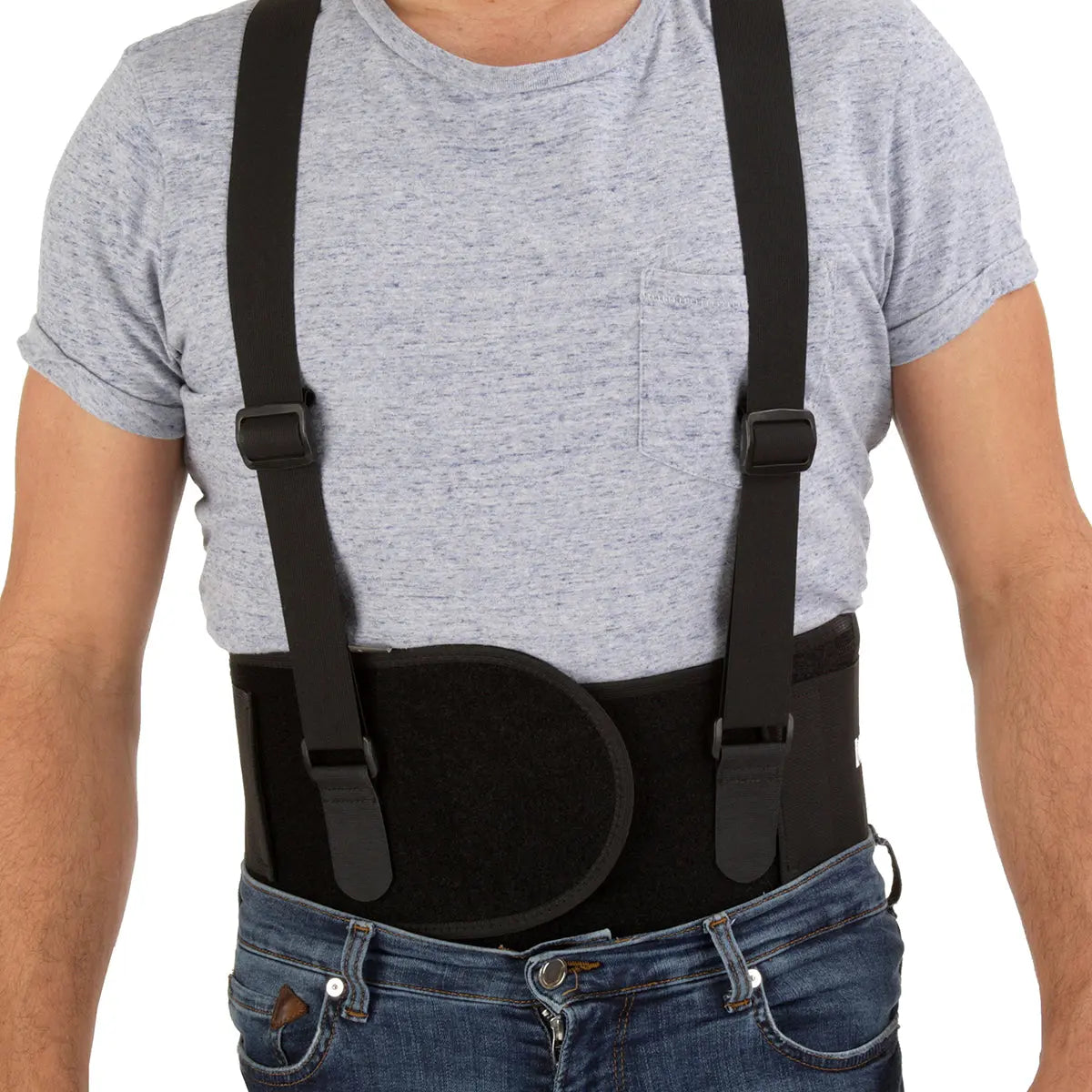 Mueller Back Support with Suspenders - Black Mueller Sports Medicine