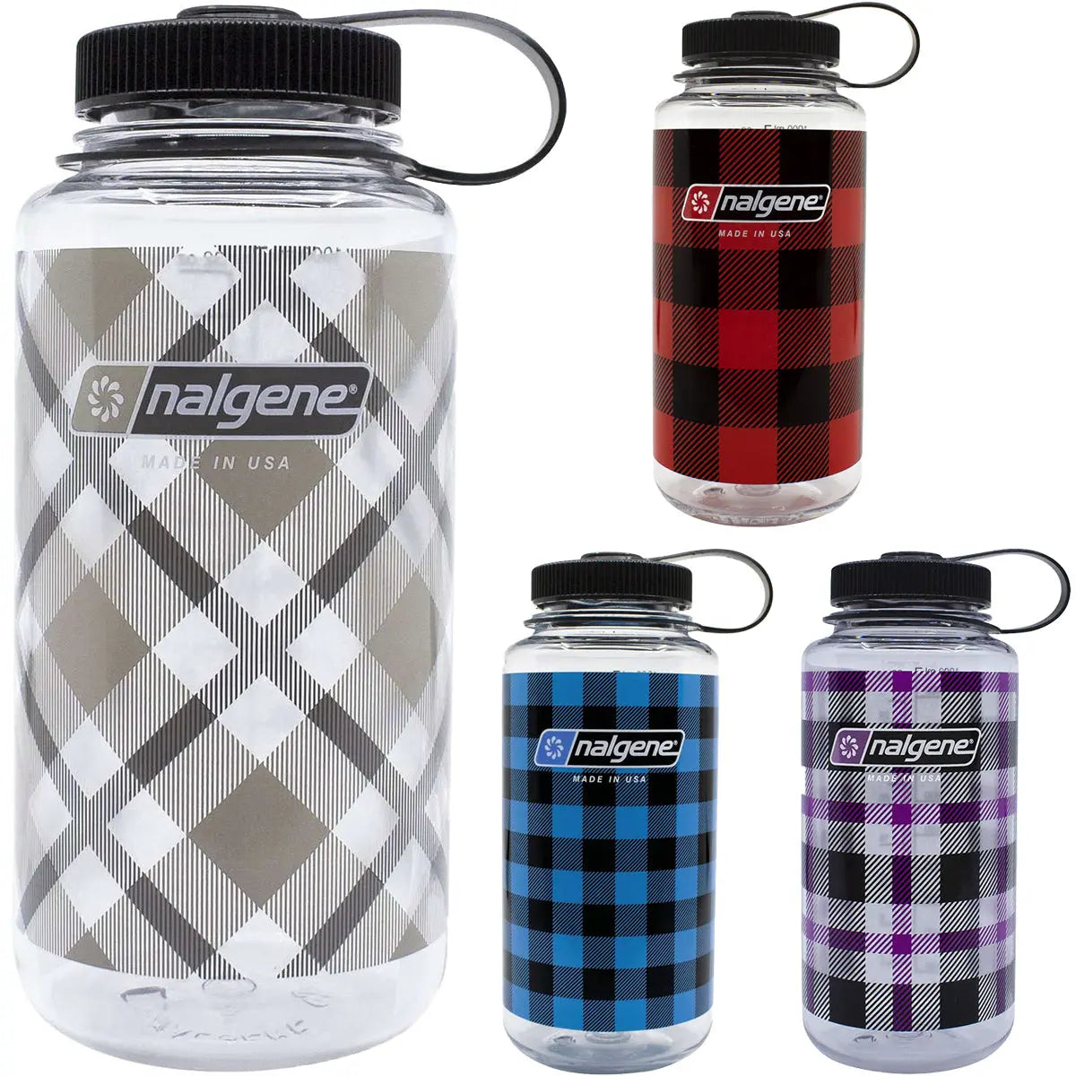 Nalgene 32 oz. Wide Mouth Plaid Tritan Water Bottle Nalgene