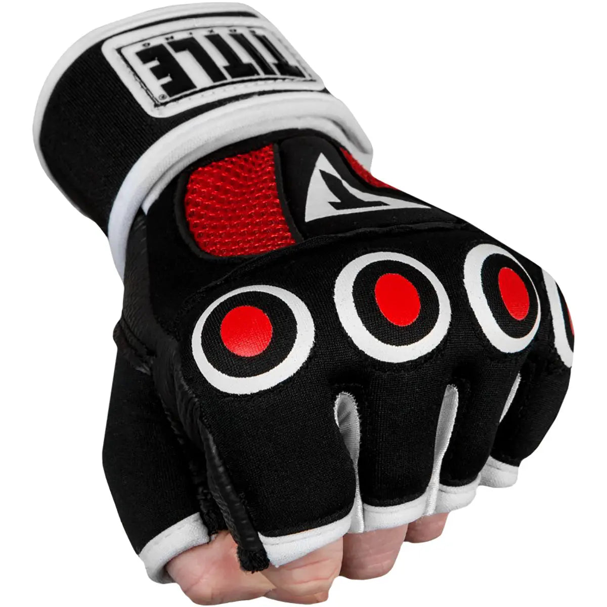 Title Boxing Gel Rage Fist Training Glove Wraps - Black/Red Title Boxing