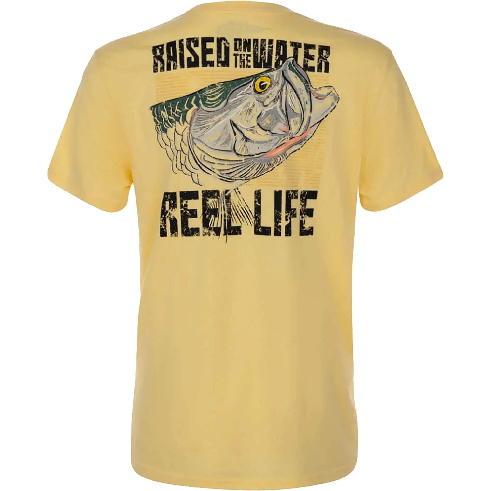 Reel Life Neptune Ocean Washed Tarpon Head T-Shirt - Golden Haze Reel Life