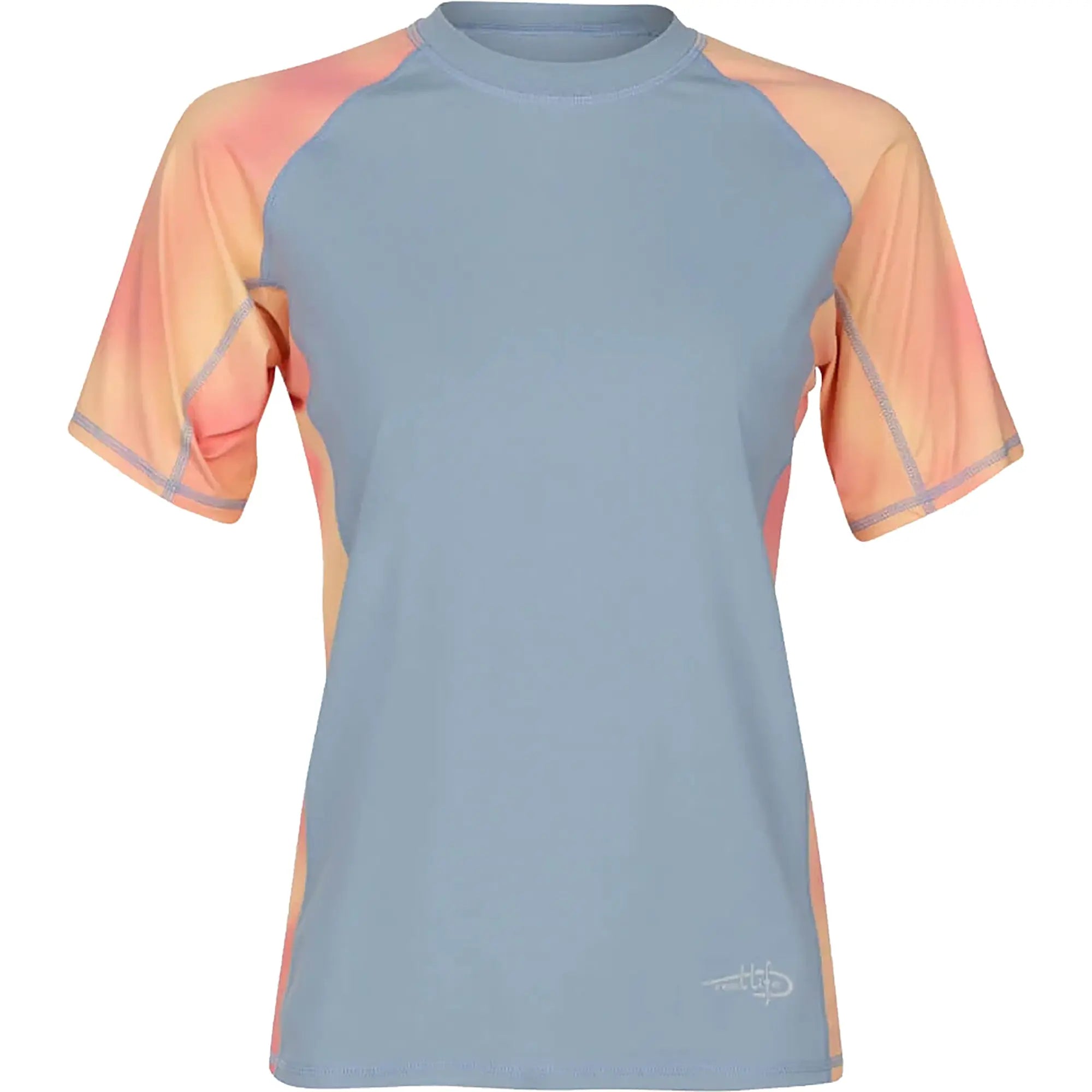 Reel Life Women's Alaria Cloud Dye UV T-Shirt - Dusty Blue Reel Life