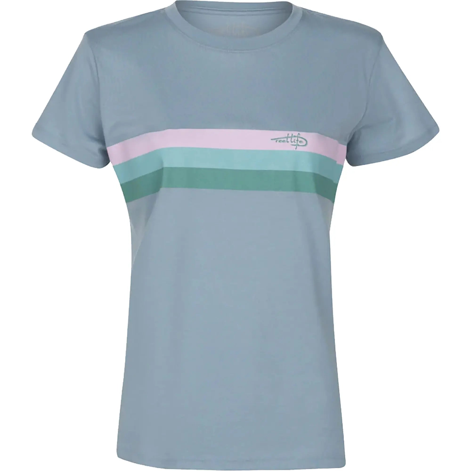Reel Life Women's Mallow Surfer Stripe T-Shirt - Dusty Blue – Forza Sports
