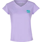 Reel Life Women's Ocean Washed Happiness Comes In Waves V-Neck T-Shirt- Lavender Reel Life