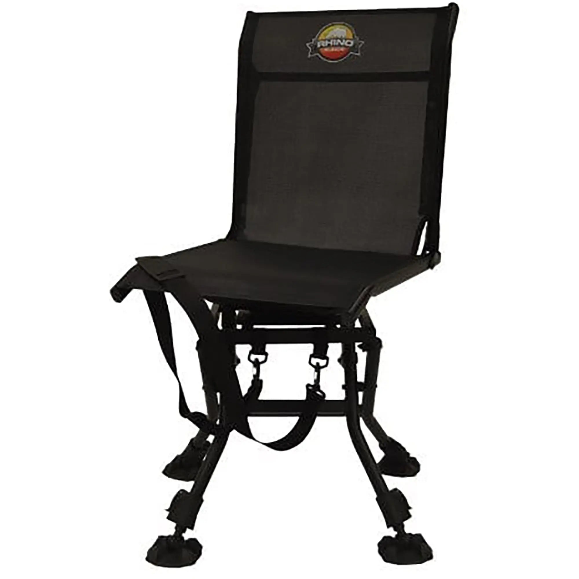 Rhino Deluxe Hunting Chair with Adjustable Legs - Black Rhino