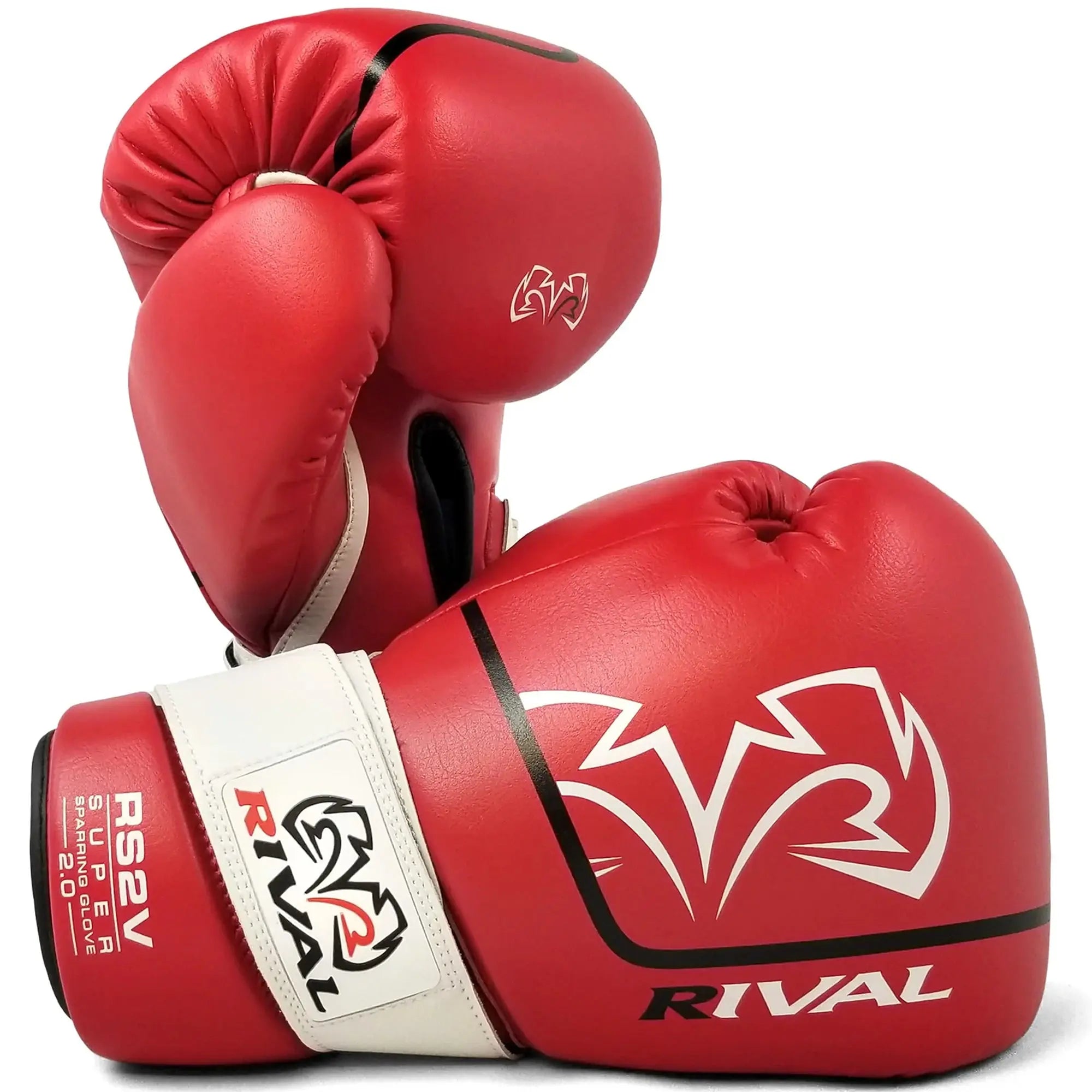 Rival Boxing RS2V 2.0 Super Pro Hook and Loop Sparring Gloves - Red RIVAL