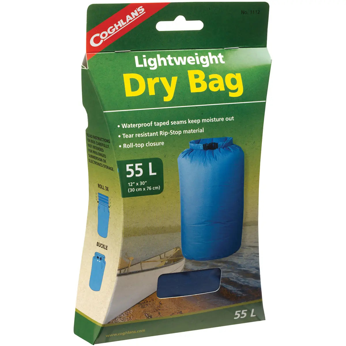 Coghlan's 55L Lightweight Dry Bag, Tear Resistant w/ Roll Top Closure 55 Liter Coghlan's
