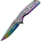 MTech USA Framelock Spring Assisted Folding Knife Rainbow/Satin Blade MT-A1019RB M-Tech